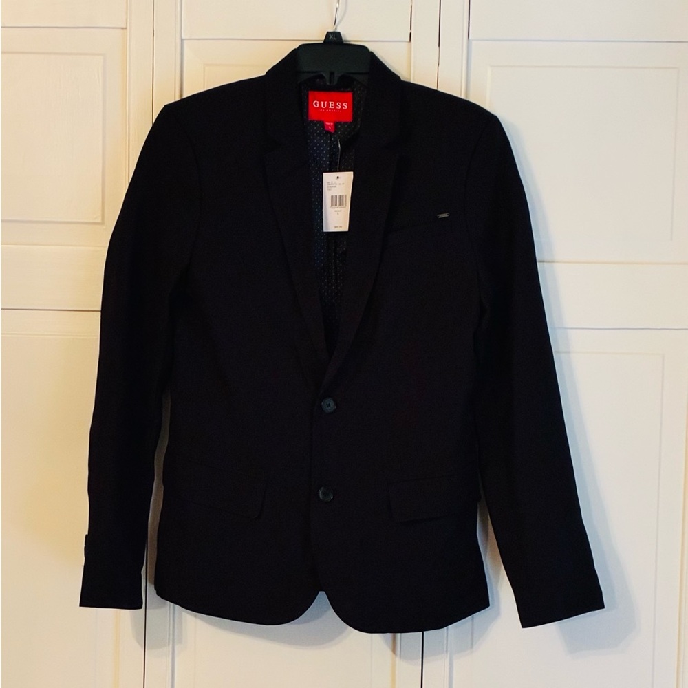 GUESS Men's Elegant Dark Blazer